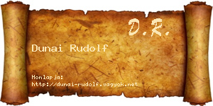 Dunai Rudolf névjegykártya